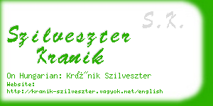 szilveszter kranik business card